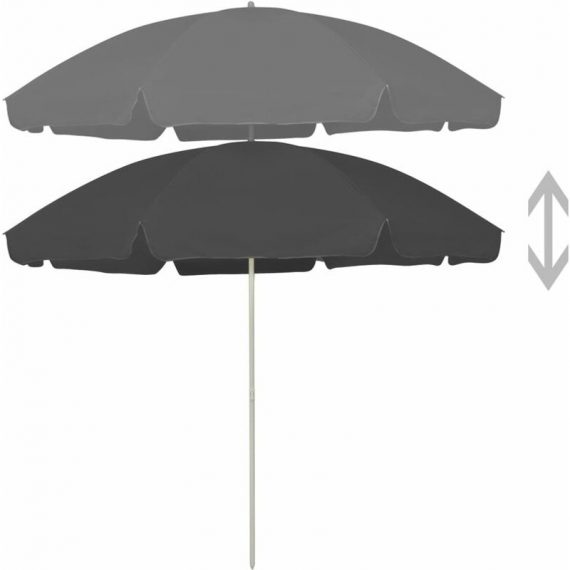 Parasol de plage Parasol de jardin Résistance aux UV Inclinable en polyester Anthracite 300 cm - Inlife 755559538985 755559538985