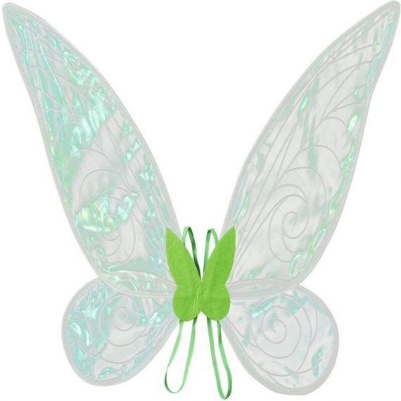 Ailes d'ange transparentes scintillantes pour filles Grandes ailes de papillon Ailes de fée papillon Ailes d'habillage avec bretelles élastiques TY5247GR 4502190767726